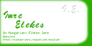 imre elekes business card